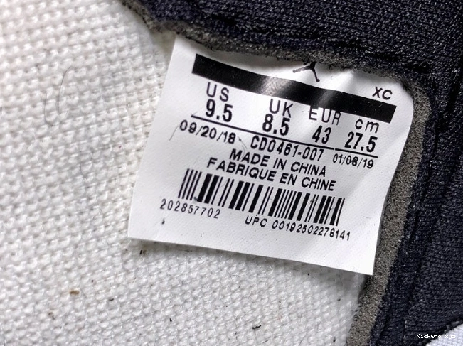Jordan 1 CD0461-007 High Retro Panda OG Air 0523